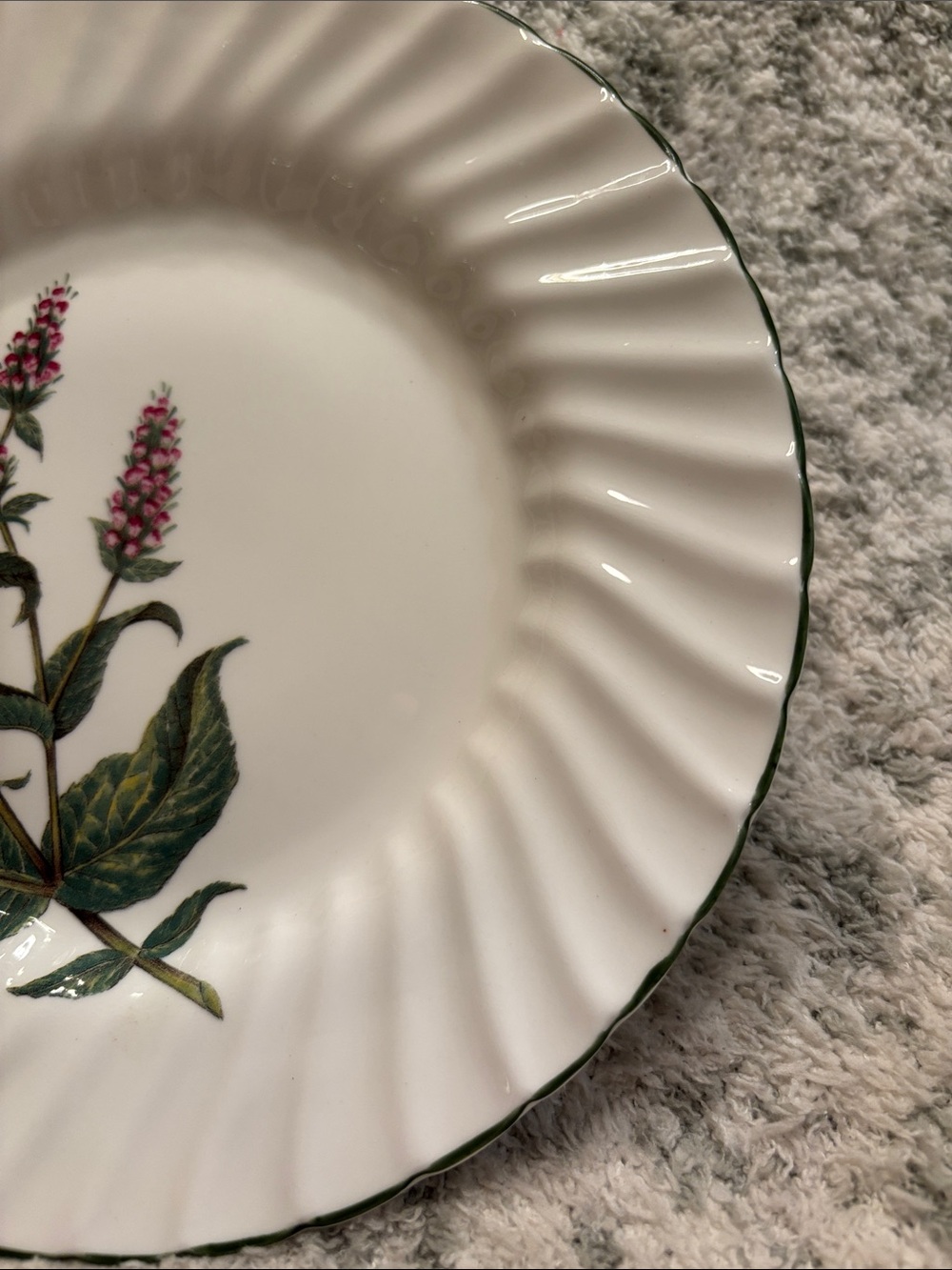 Royal Patrician Fine Bone China Pink Botanical Serve Dish England NWT 8” - Picture 5 of 14